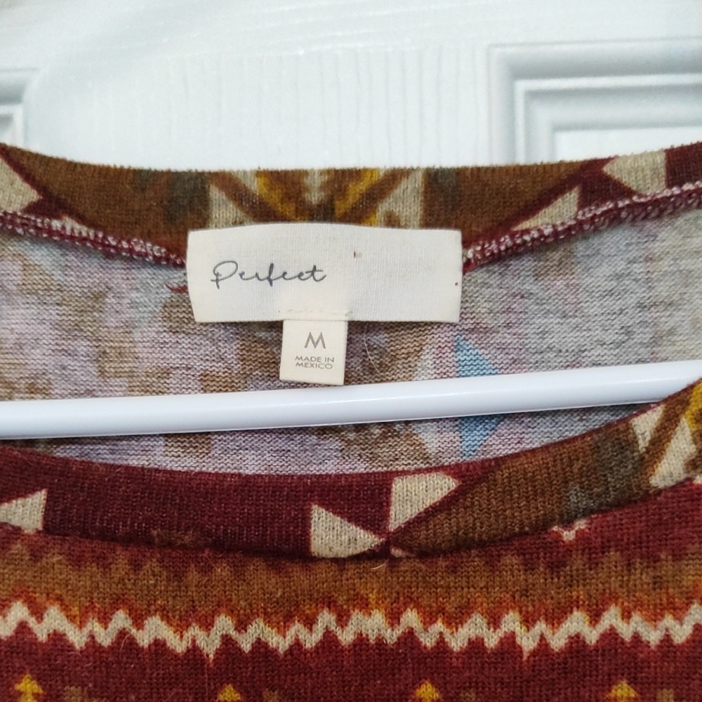 Aztec Patterned Sweater - Multicolor - Picture 2 of 3